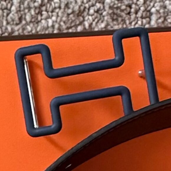 Hermes Belt Set: Tonight Color belt buckle & Reversible leather strap 32 mm - Picture 1 of 4